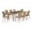 Комплект плетеной мебели T365/Y380B-W65 Light Brown (8+1) 