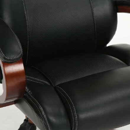 Кресло офисное BRABIX PREMIUM &quot;Magnum EX-701&quot;, дерево, рециклированная кожа, черное, 531827 Дерево