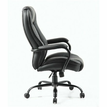 Кресло офисное BRABIX PREMIUM &quot;Heavy Duty HD-002&quot;, усиленное, НАГРУЗКА до 200 кг, экокожа, 531829 Черный