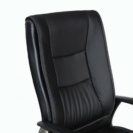 Кресло офисное BRABIX &quot;Forward EX-570&quot;, хром, экокожа, черное, 531837 Черный