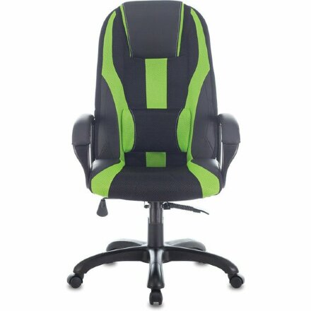 Кресло компьютерное BRABIX PREMIUM &quot;Rapid GM-102&quot;, НАГРУЗКА 180 кг, экокожа/ткань, черное/зеленое, 532419, GM-102_532419 Зеленый