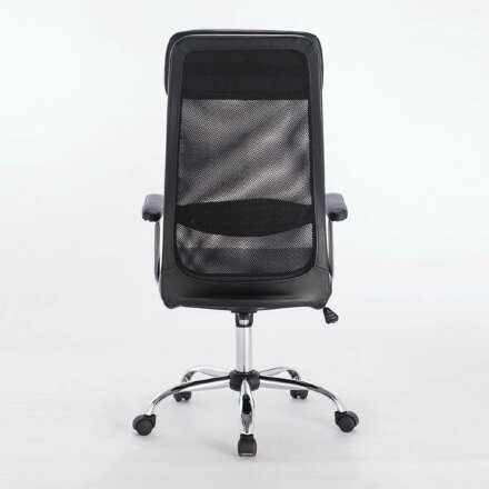 Кресло офисное BRABIX &quot;Flight EX-540&quot;, хром, экокожа, сетка, черное, 531850 Черный