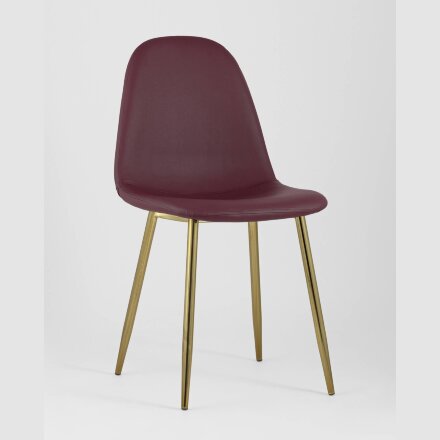 Стул Stool Group Валенсия экокожа красная золотые ножки 