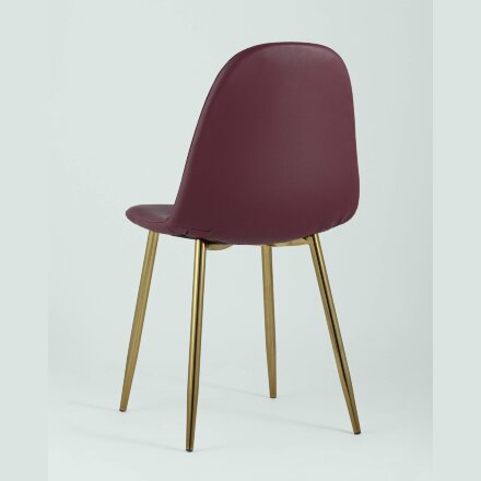 Стул Stool Group Валенсия экокожа красная золотые ножки 