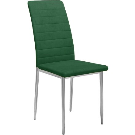 Стул DikLine ТЕКС каркас хром/ B10 GREEN 