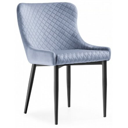 Стул на металлокаркасе Teo light blue / black 