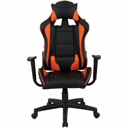 Кресло компьютерное BRABIX &quot;GT Racer GM-100&quot;, две подушки, экокожа, черное/оранжевое, 531925 Оранжевый
