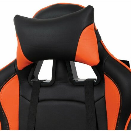 Кресло компьютерное BRABIX &quot;GT Racer GM-100&quot;, две подушки, экокожа, черное/оранжевое, 531925 Оранжевый