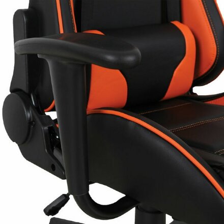 Кресло компьютерное BRABIX &quot;GT Racer GM-100&quot;, две подушки, экокожа, черное/оранжевое, 531925 Оранжевый