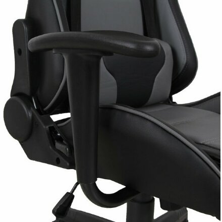 Кресло компьютерное BRABIX &quot;GT Racer GM-100&quot;, две подушки, экокожа, черное/серое, 531926 Серый