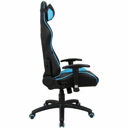 Кресло компьютерное BRABIX &quot;GT Master GM-110&quot;, две подушки, экокожа, черное/голубое, 531928 Голубой