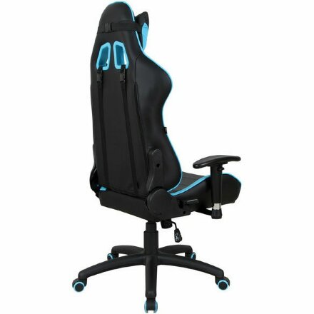 Кресло компьютерное BRABIX &quot;GT Master GM-110&quot;, две подушки, экокожа, черное/голубое, 531928 Голубой