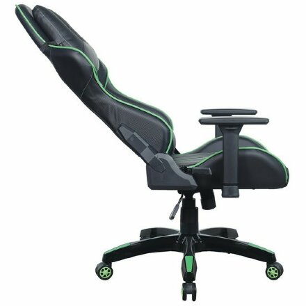 Кресло компьютерное BRABIX &quot;GT Carbon GM-120&quot;, две подушки, экокожа, черное/зеленое, 531929 Зеленый