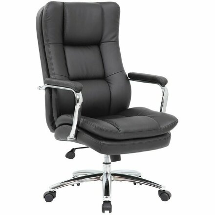 Кресло офисное BRABIX PREMIUM &quot;Amadeus EX-507&quot;, экокожа, хром, черное, 530879 Черный