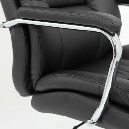 Кресло офисное BRABIX PREMIUM &quot;Amadeus EX-507&quot;, экокожа, хром, черное, 530879 Черный