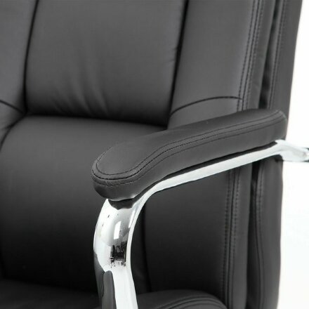Кресло офисное BRABIX PREMIUM &quot;Amadeus EX-507&quot;, экокожа, хром, черное, 530879 Черный