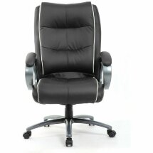 Кресло офисное BRABIX PREMIUM &quot;Strong HD-009&quot;, НАГРУЗКА до 200 кг, экокожа черная, ткань серая, 531945