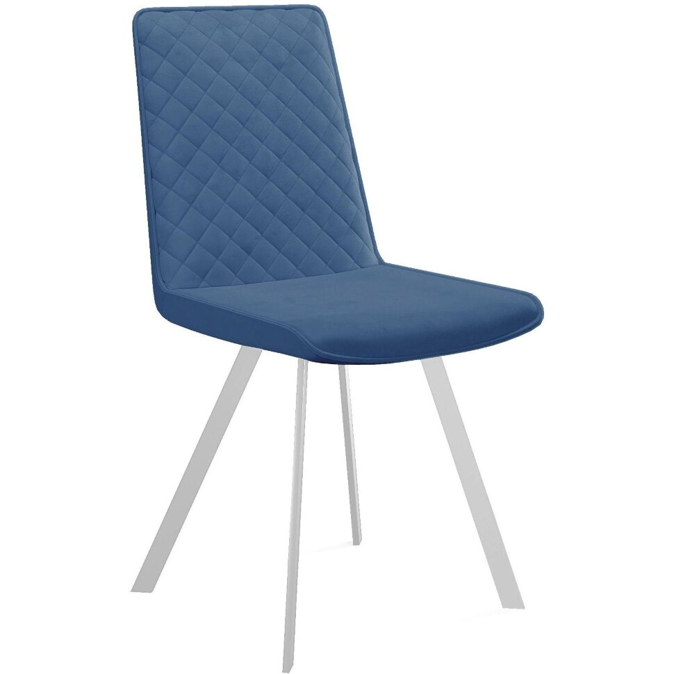 Стул DikLine 202 B8 BLUE, ножки белые Стул DikLine 202 B8 BLUE, ножки белые