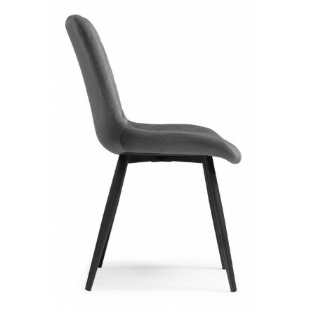Стул на металлокаркасе Fox dark gray / black 