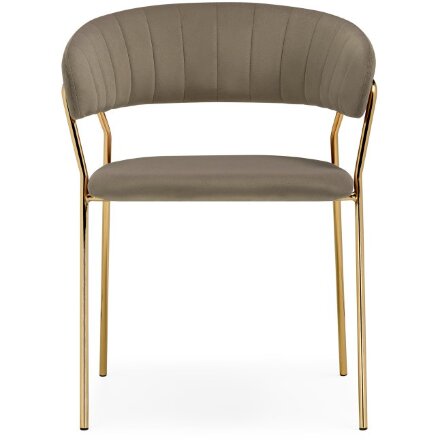 Стул на металлокаркасе Kamelia 1 cappuccino / gold 