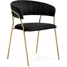 Стул на металлокаркасе Kamelia 1 black / gold