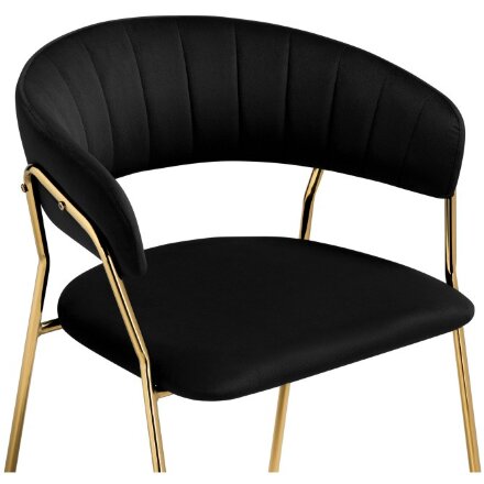 Стул на металлокаркасе Kamelia 1 black / gold 