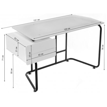 Компьютерный стол Desk черный 