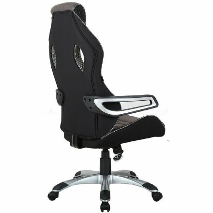 Кресло компьютерное BRABIX &quot;Techno GM-002&quot;, ткань, черное/серое, вставки белые, 531815 Белый