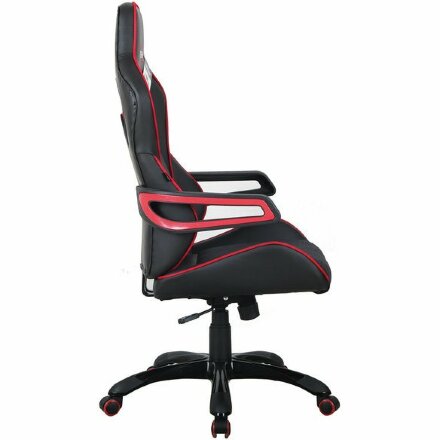 Кресло компьютерное BRABIX &quot;Nitro GM-001&quot;, ткань, экокожа, черное, вставки красные, 531816 Красный